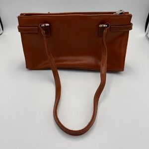Vintage 90s Y2K Wilsons Leather Maxima Cognac Brown Leather Shoulder Bag Purse